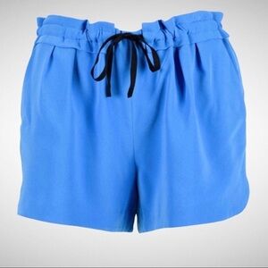 Rag & Bone Women’s Ivette Shorts Blue Crepe Size Small Drawstring Waist